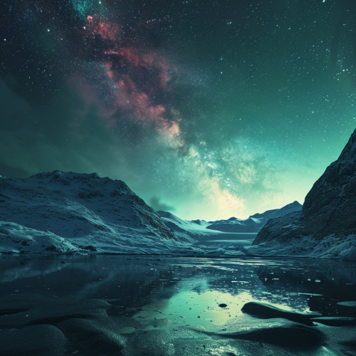 Beautiful Arctic View with Northern Lights