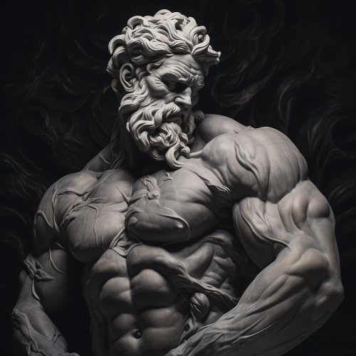 Strong Aristotle with Muscles