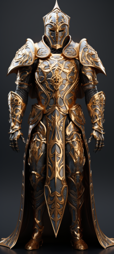 Armored Crusader Knight in Battle