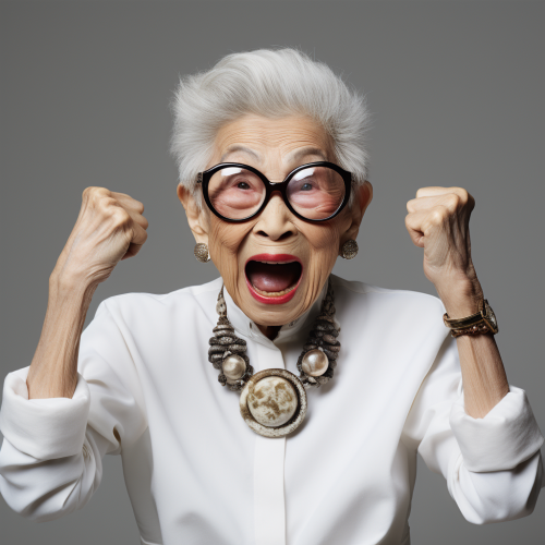Asian woman with thick spectacles Asian woman with thick spectacles