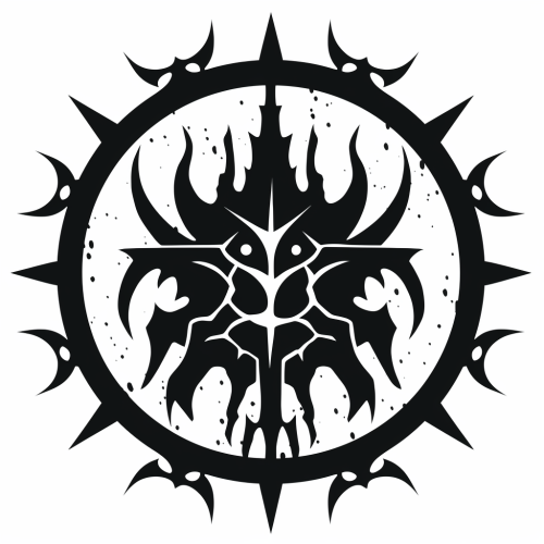 black astral sigil silhouette clipart