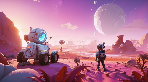 Astroneer videogame livestream thumbnail image