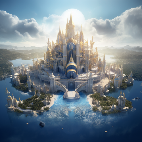 Atlantis with Lapiz Lazulli and Gold