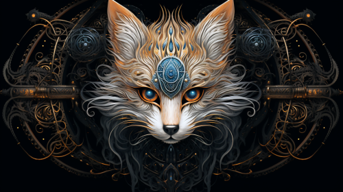 Atomic Fractal Bomb Fox Eclipse Rope Art