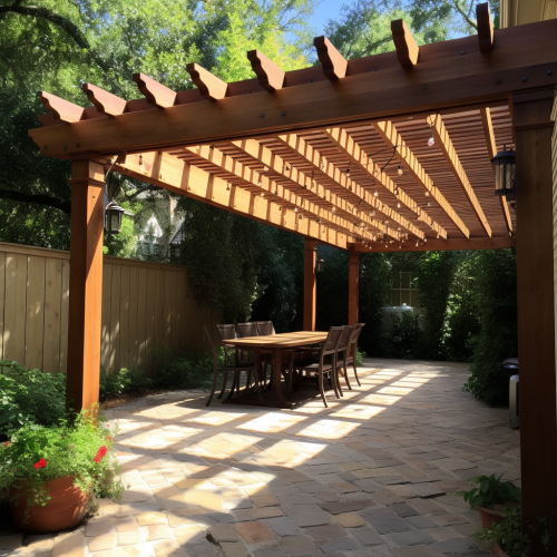 Stylish attached pergola for outdoor relaxation