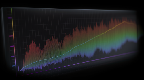 Audio Spectrogram on Angled Computer Screen