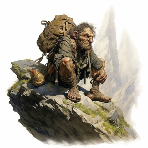 Illustration of Aufhocker Goblin haunting a hiker