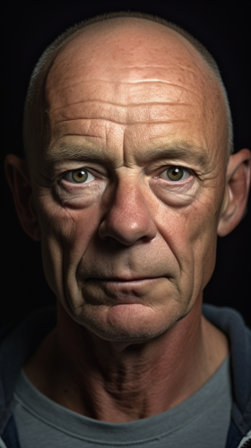 Hyper-realistic portrait of an adult from Austria