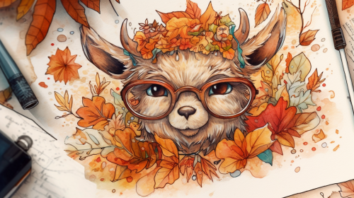 Vibrantly detailed autumn boho flowers coloring design