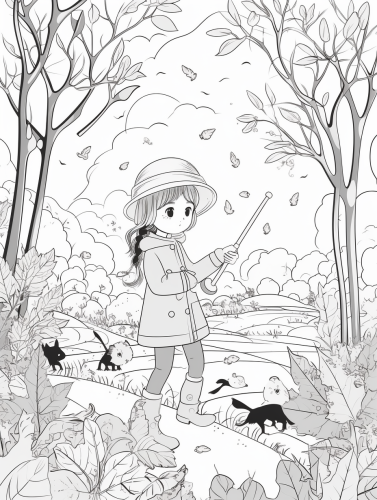 Autumn Leaves Coloring Book