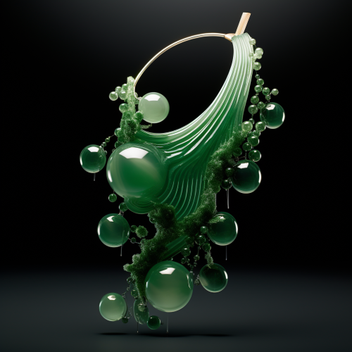 Avant-garde jade necklace design