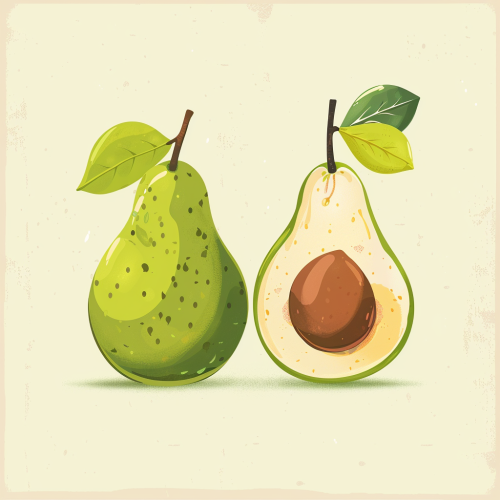 Avocado Pear Infographic Illustration