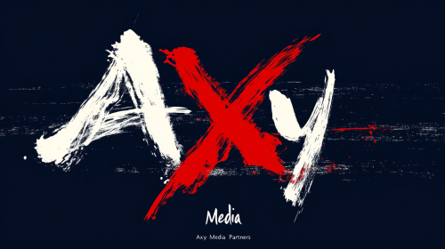 Axy logo on navy blue background