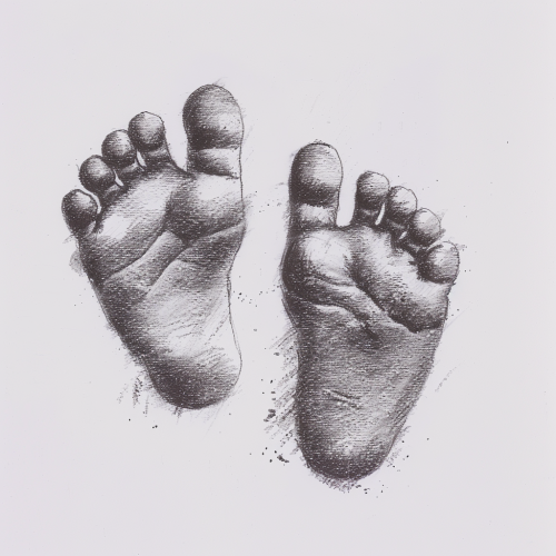 Baby footprints illustration