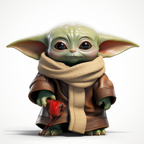 Adorable Baby Yoda at Christmas