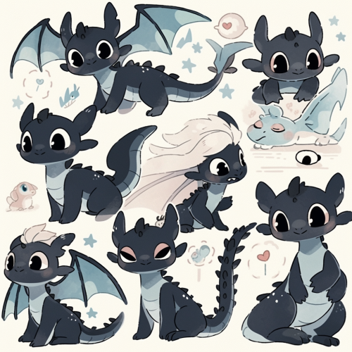 Cute baby dragon character