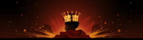 Silhouette of Baby in Manger with Crown