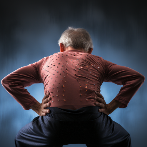 Senior experiencing lower back pain
