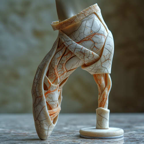 Ballet Dancer Pointe Shoe in Moebius Style