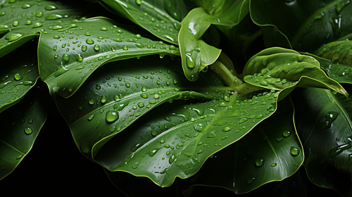 Beautiful banana leaf in nature