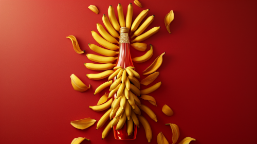 Bunch of bananas spinning rapidly Bunch of bananas spinning rapidly