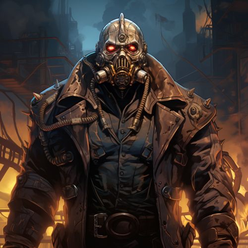 Bane from DC in steampunk mask