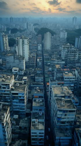 Breathtaking View of Bangladesh City