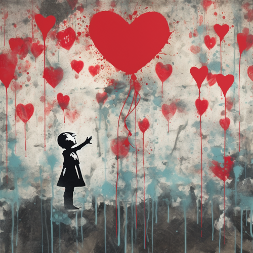 Abstract texture background in Banksy style
