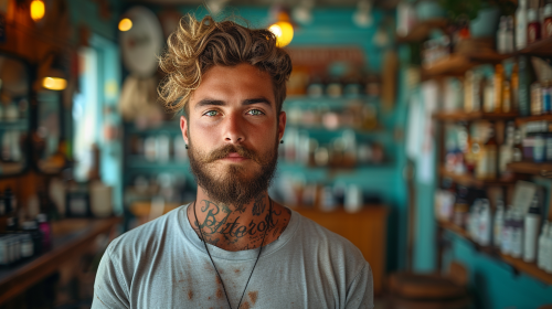 Skilled Barber Styling Hair