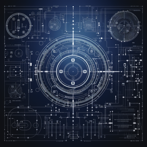 Barbering Architecture Blueprints Poster Design