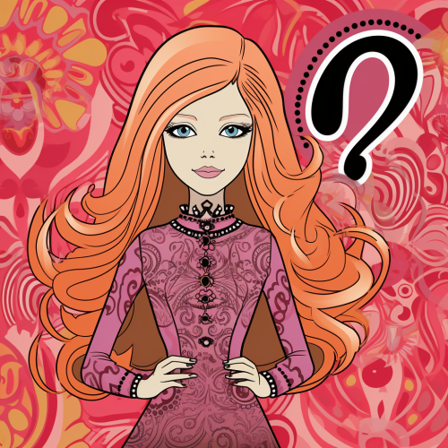 Barbie birthday invitation with paisley print dress