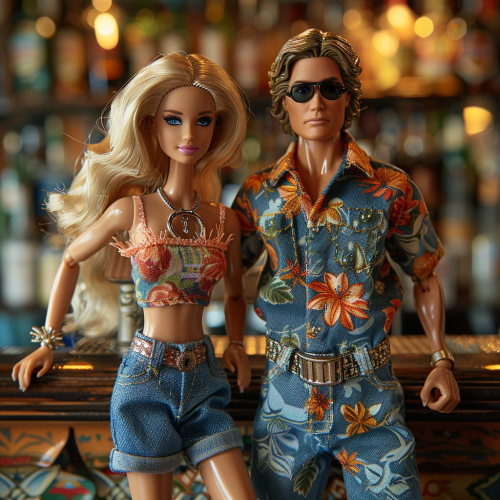 Barbie and Ken at Bar