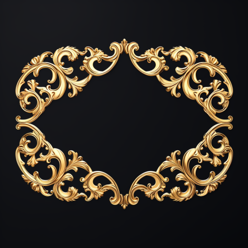 Beautiful baroque frames on white background