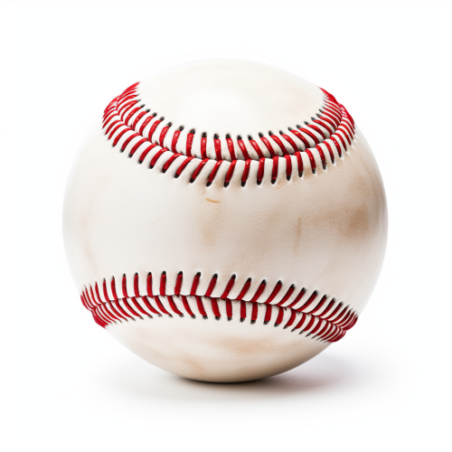 Baseball on white background