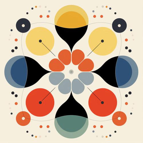 Minimal Bauhaus Snowflake Pattern for Business Card