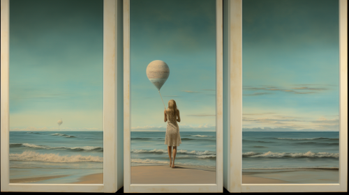 Beautiful Triptych Image of a Beach