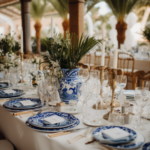 Beautiful Beach Wedding Decor with Palm Trees and Ferns