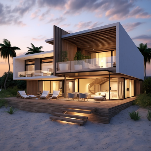 Beachfront residence with modern design