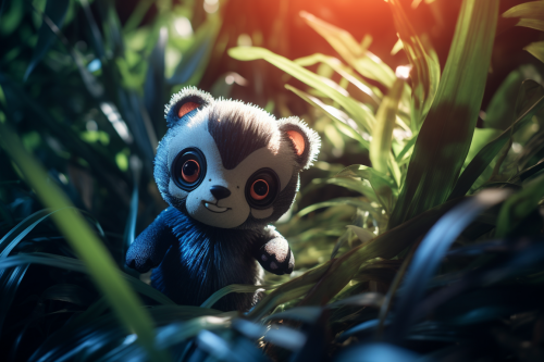 Adorable Bear Cub in Forest Adorable Bear Cub in Forest