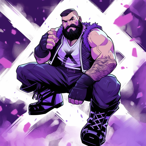 Bearded Wrestler in X-Men Attire