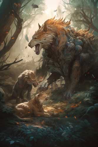 Two beasts hunting their prey