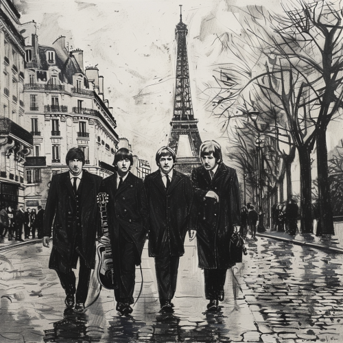 The Beatles band in Paris
