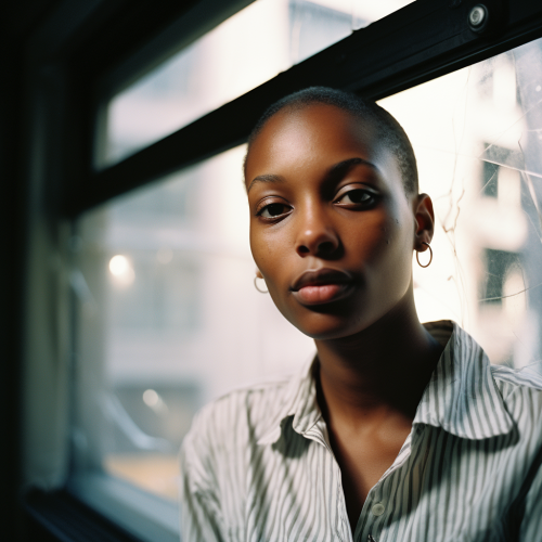 Portrait of Beautiful Black Girl