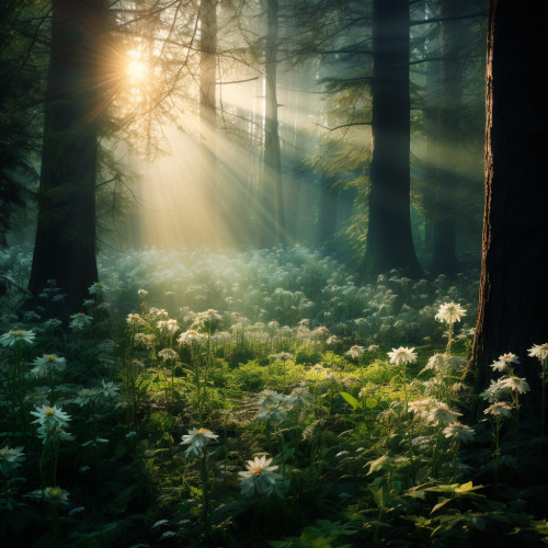 Serene beauty of forest greenery