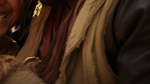 Little girl playing with her dad from Niger