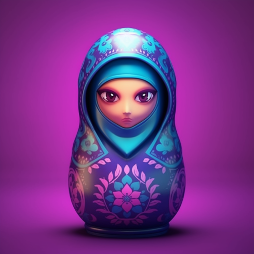 Beautiful Matryoshka Doll with Russian-Pakistani Fusion
