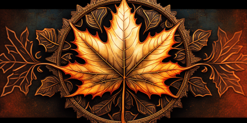 Vivid Orange Canadian Maple Leaf Vivid Orange Canadian Maple Leaf