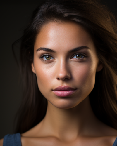 Detailed real woman portrait with natural light