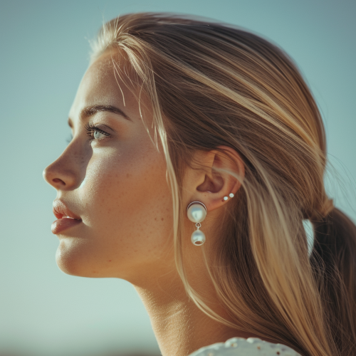 Closeup headshot of beautiful woman