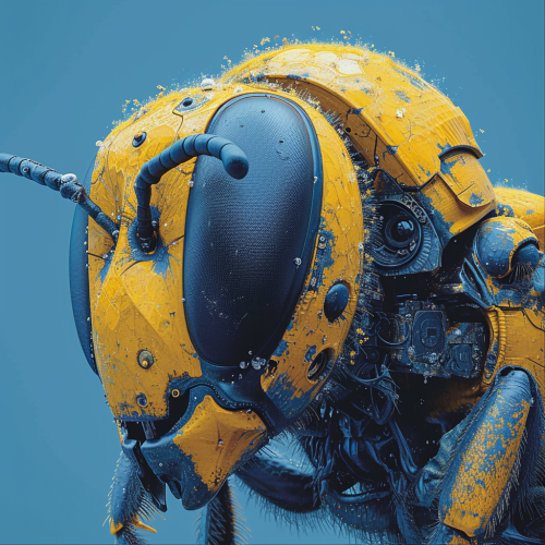 Bee anatomy in detail